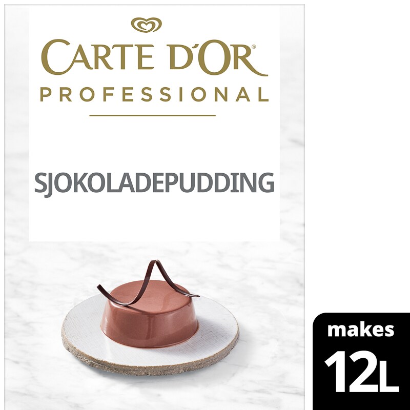CARTE D'OR Sjokoladepudding 1 x 1,75 kg - CARTE D'OR Sjokoladepudding for intens smak, enkel tilberedning og pålitelig resultat!